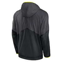 Men's Nike  Anthracite Tennessee Titans Volt Hoodie Half-Zip Jacket