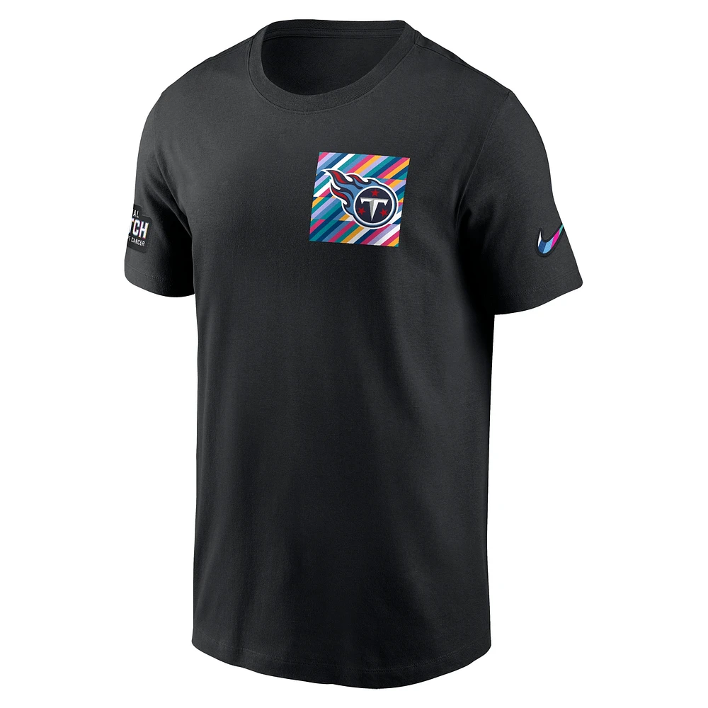 Men's Nike  Black Tennessee Titans Crucial Catch Sideline Tri-Blend T-Shirt