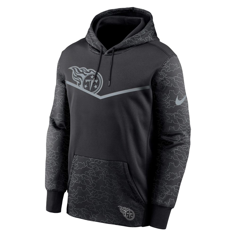 Men's Nike Black Tennessee Titans RFLCTV Chevron Pullover Hoodie