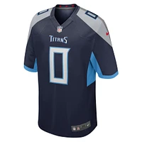 Maillot de match Nike Calvin Ridley bleu marine Tennessee Titans pour homme