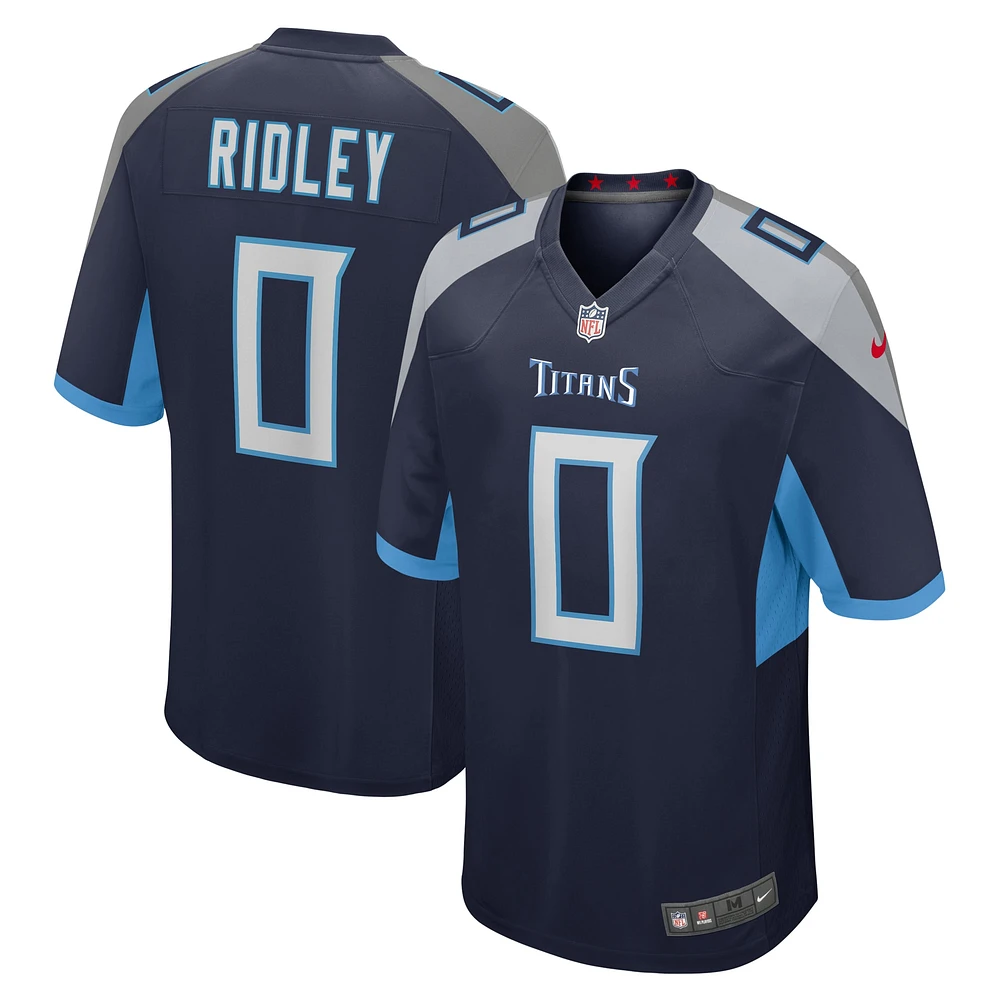 Maillot de match Nike Calvin Ridley bleu marine Tennessee Titans pour homme