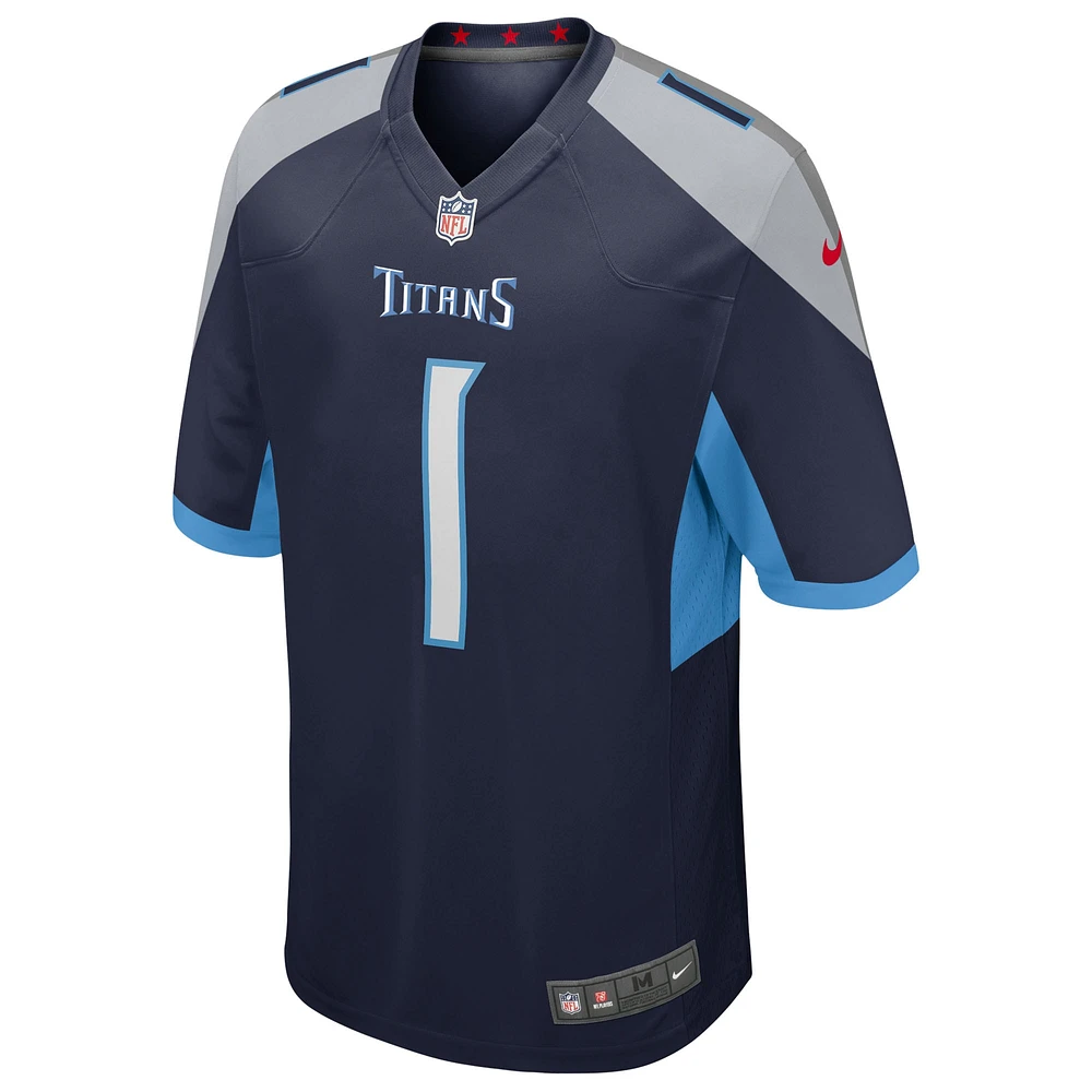 Men's Nike Cameron Ward Navy Tennessee Titans 2025 NFL Draft First Round Pick  Alternate Game Jersey