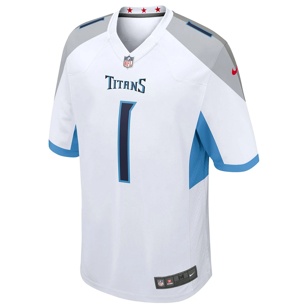 Men's Nike Cameron Ward White Tennessee Titans 2025 NFL Draft First Round Pick  Game Jersey