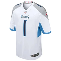Men's Nike Cameron Ward White Tennessee Titans 2025 NFL Draft First Round Pick  Game Jersey