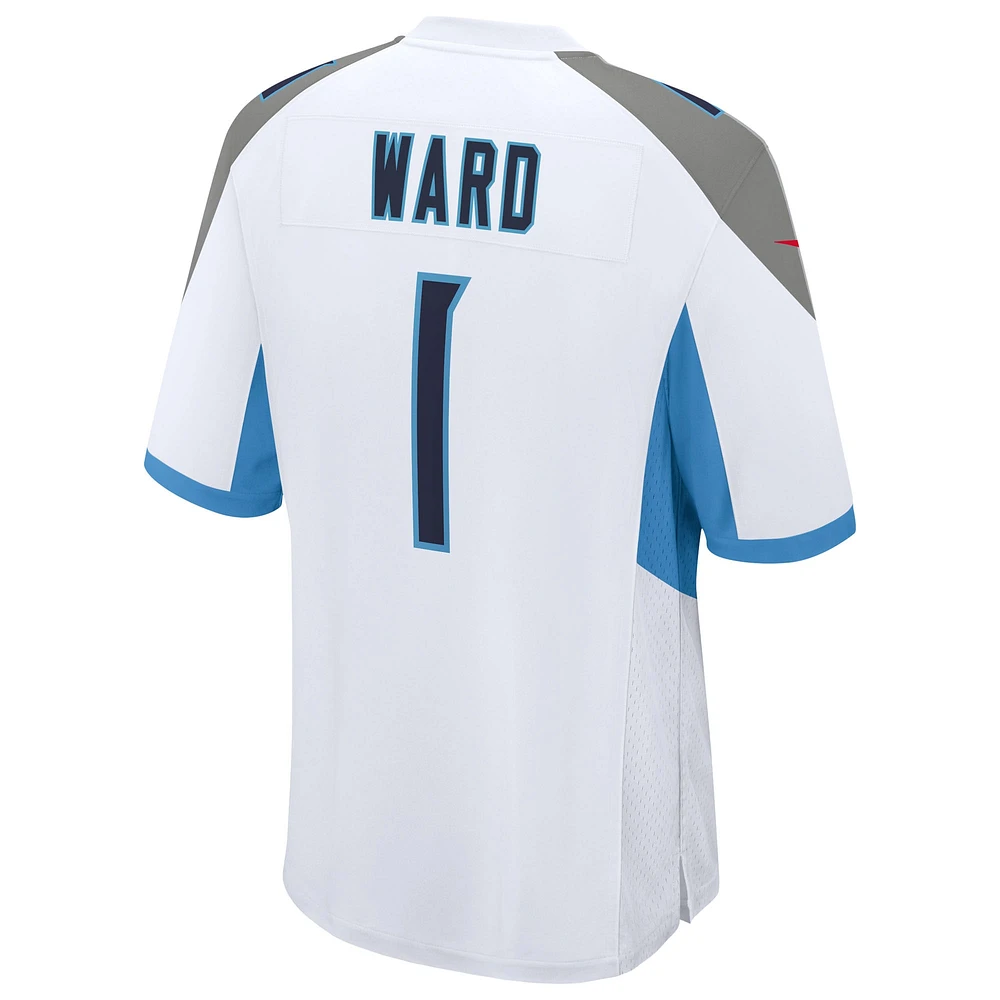 Men's Nike Cameron Ward White Tennessee Titans 2025 NFL Draft First Round Pick  Game Jersey
