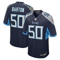Maillot Nike Cody Barton bleu marine pour homme des Titans du Tennessee