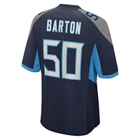 Maillot Nike Cody Barton bleu marine pour homme des Titans du Tennessee