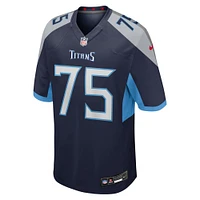 Maillot Nike Dan Moore Jr. bleu marine pour homme des Titans du Tennessee
