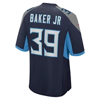 Maillot de match Nike Darrell Baker Jr pour homme, bleu marine, Tennessee Titans