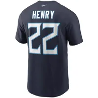 Men's Nike Derrick Henry Navy Tennessee Titans Name & Number T-Shirt