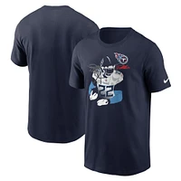 T-shirt graphique Nike Derrick Henry pour homme, bleu marine, Tennessee Titans Player