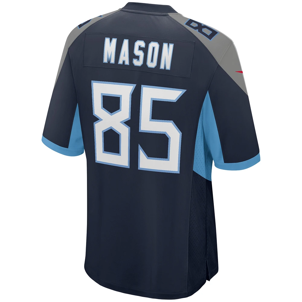 Maillot de joueur retraité Nike Derrick Mason pour hommes, bleu marine, Tennessee Titans Game