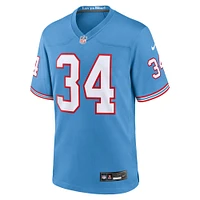 Maillot Nike Earl Campbell bleu clair pour homme, joueur retraité des Titans du Tennessee, match alternatif