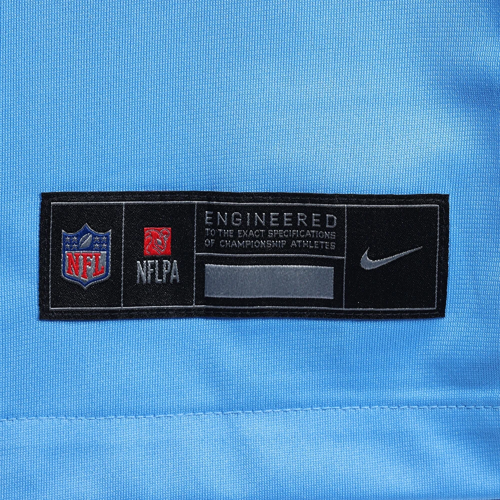 Maillot de jeu pour joueur à la retraite Nike Eddie George bleu clair Tennessee Titans Oilers Throwback homme