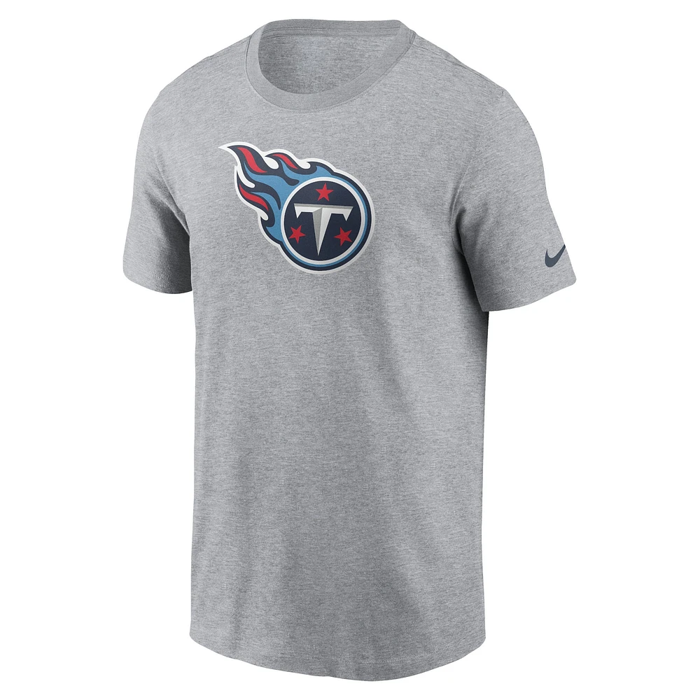 Men's Nike  Gray Tennessee Titans Logo Essential T-Shirt