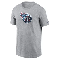 T-shirt essentiel avec logo des Titans du Tennessee Nike gris pour homme