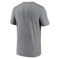 T-shirt Nike Performance pour homme, gris anthracite chiné, logo Primetime Legend des Titans du Tennessee