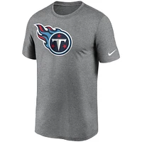Men's Nike Heathered Charcoal Tennessee Titans Logo Essential Legend Performance T-Shirt