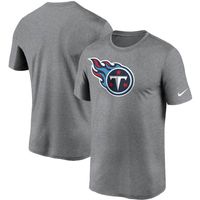 Men's Nike Heathered Charcoal Tennessee Titans Logo Essential Legend Performance T-Shirt