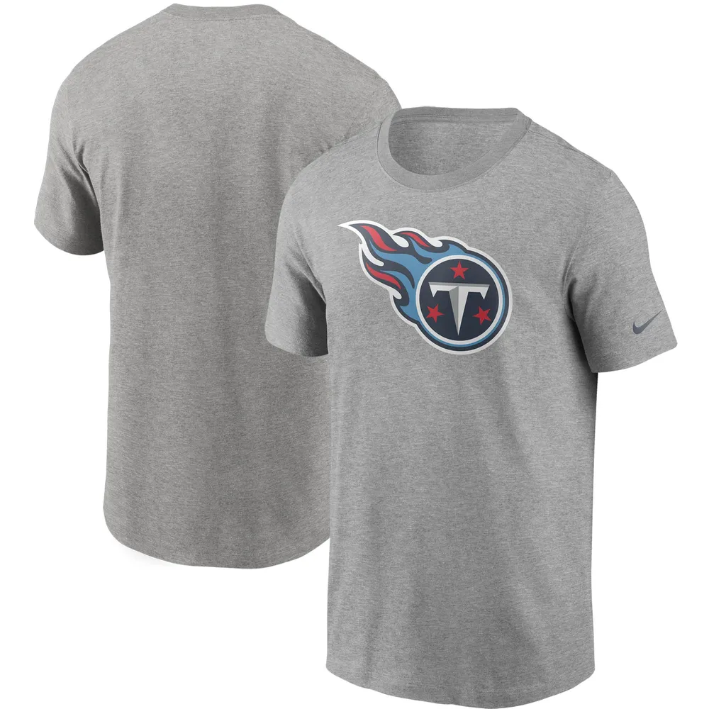 T-shirt à logo principal des Tennessee Titans Nike pour homme, gris chiné