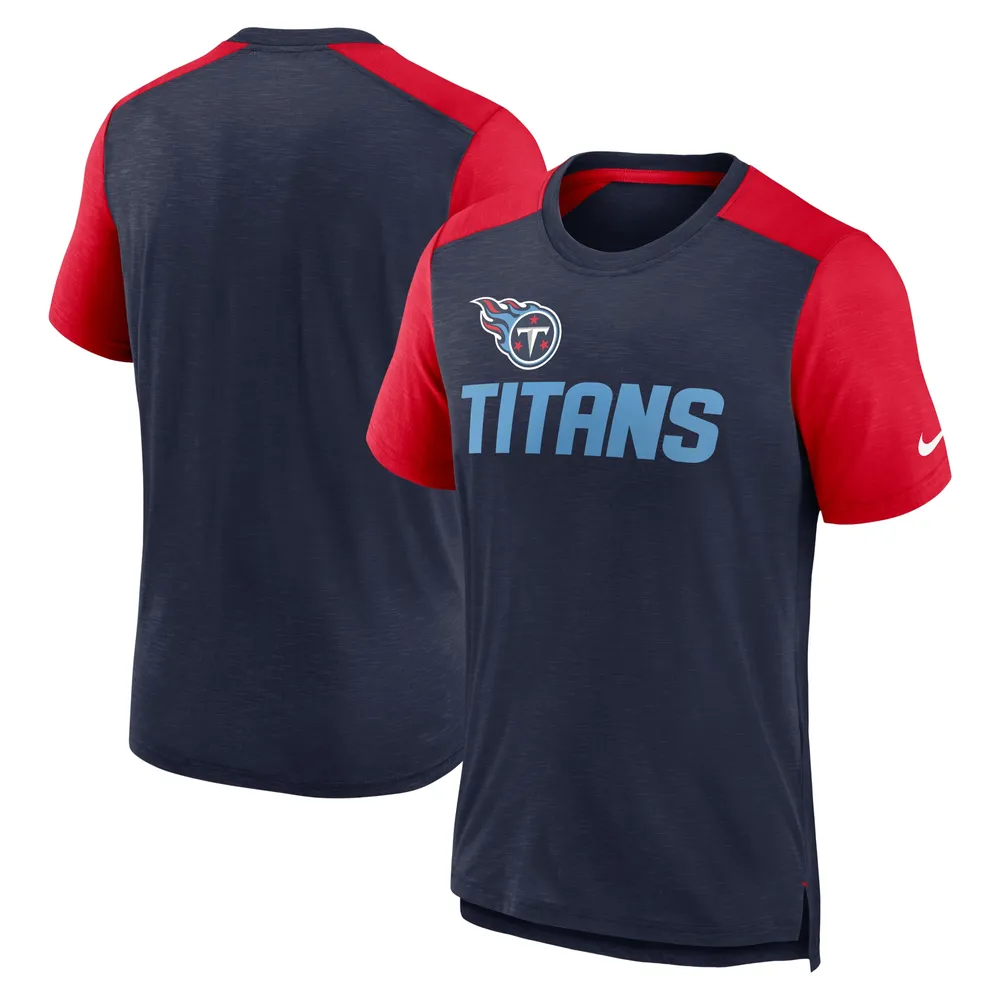 Lids Tennessee Titans Nike Color Block Team Name T-Shirt - Heathered  Navy/Heathered Red