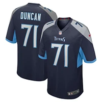 Maillot de match Nike Jaelyn Duncan bleu marine Tennessee Titans pour homme