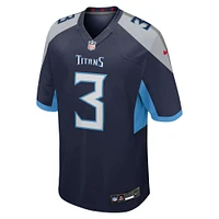 Maillot Nike Johnny Hekker bleu marine pour homme des Titans du Tennessee