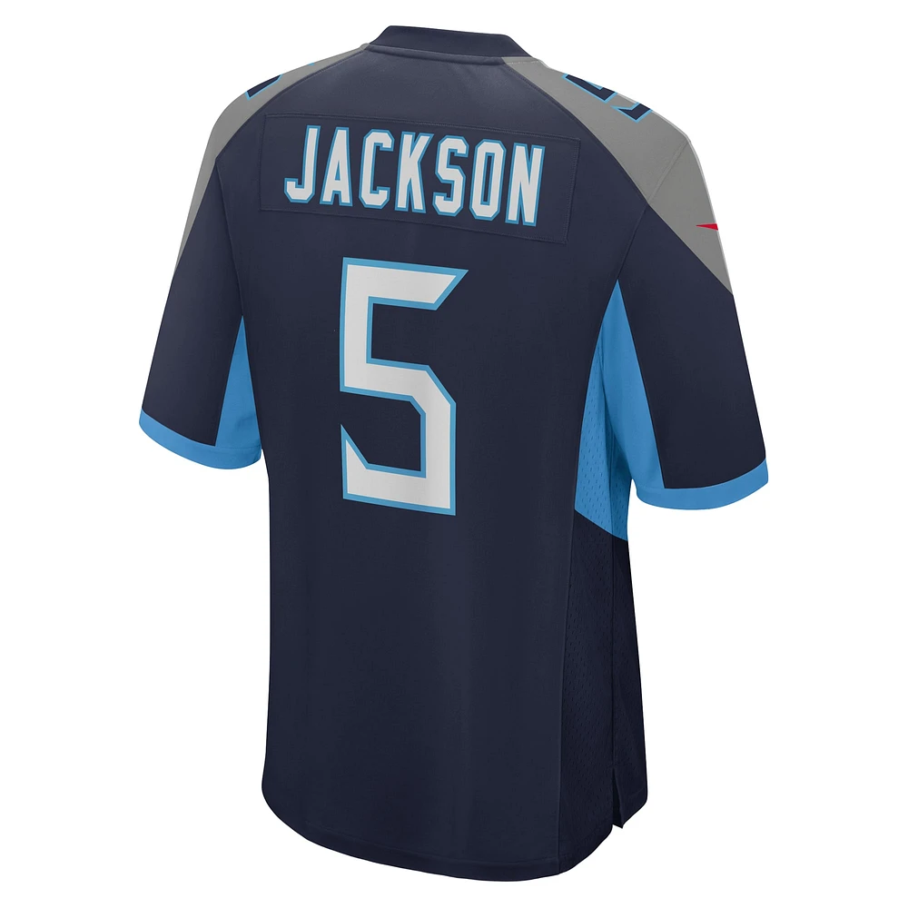 Men's Nike Kearis Jackson  Navy Tennessee Titans Team Game Jersey