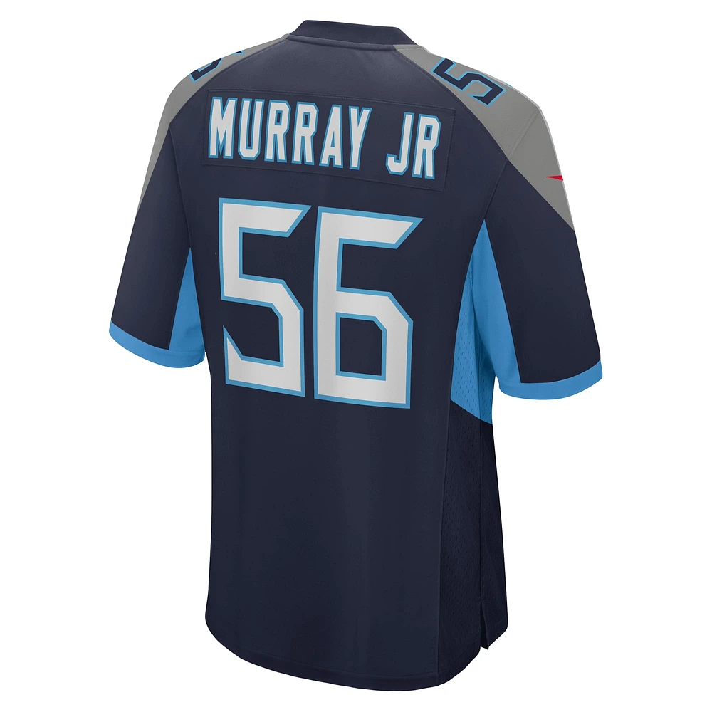 Maillot de match Nike Kenneth Murray Jr. bleu marine pour homme des Tennessee Titans