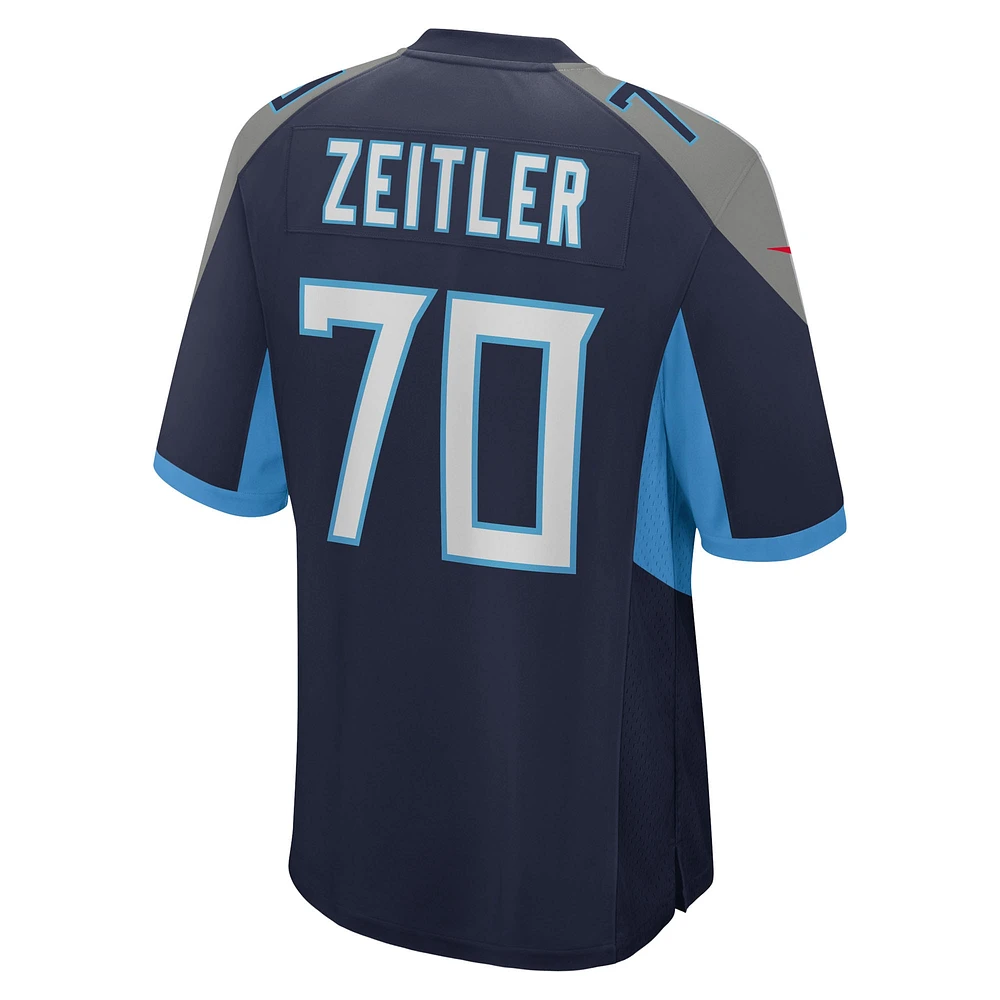 Men's Nike Kevin Zeitler  Navy Tennessee Titans Team Game Jersey