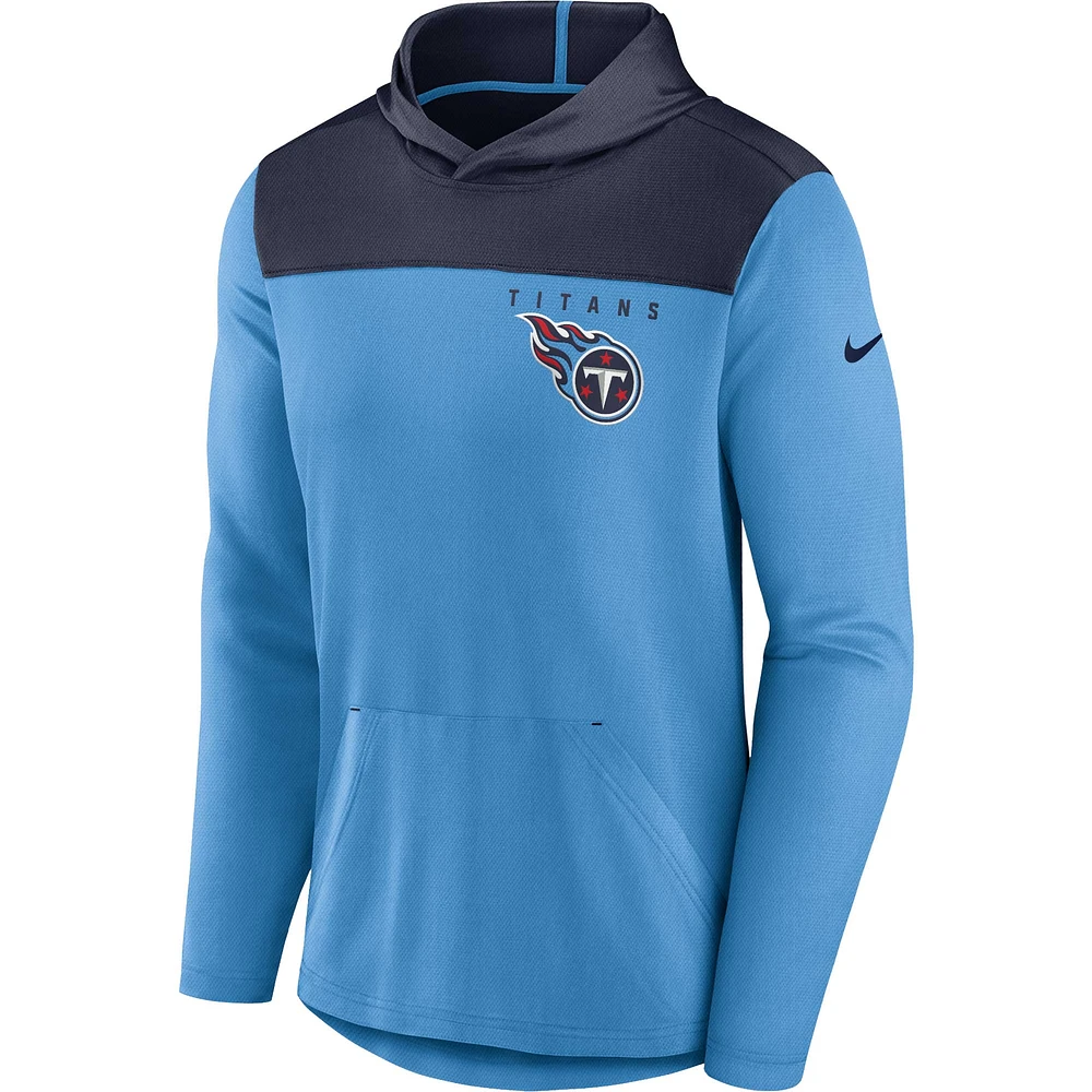 Sweat à capuche Nike Tennessee Titans Athletic Lockup pour Homme Bleu Clair/Bleu Marine