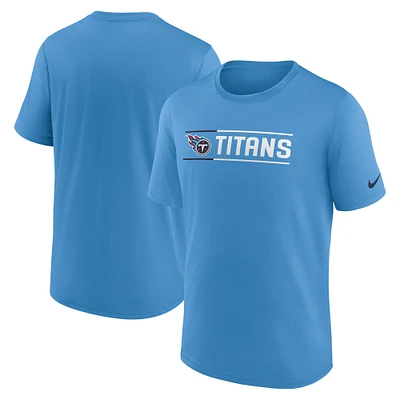 T-shirt Nike bleu clair Tennessee Titans Exceed Performance pour homme