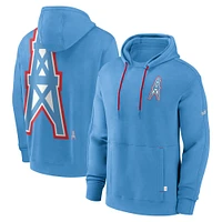 Sweat à capuche Nike bleu clair Tennessee Titans Oilers Throwback Layered Logo Statement pour homme