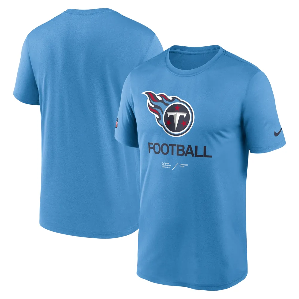 Nike Men's Nike Light Blue Tennessee Titans Sideline Infograph Performance  T-Shirt