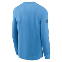 Men's Nike Light Blue Tennessee Titans Sideline Performance Long Sleeve T-Shirt