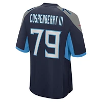 Maillot de match Nike Lloyd Cushenberry III bleu marine pour homme des Tennessee Titans