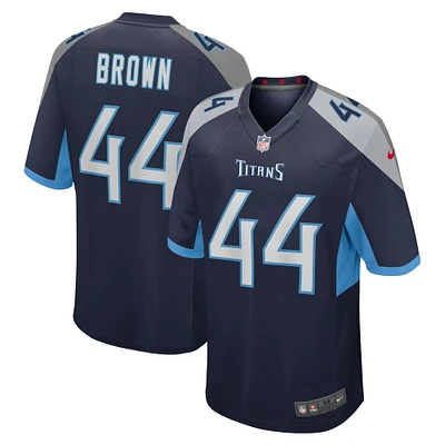 Maillot de match Nike Mike Brown pour hommes, bleu marine, Tennessee Titans