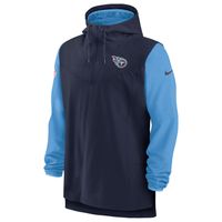 Men's Nike Navy/Light Blue Tennessee Titans Sideline Player Quarter-Zip Hoodie