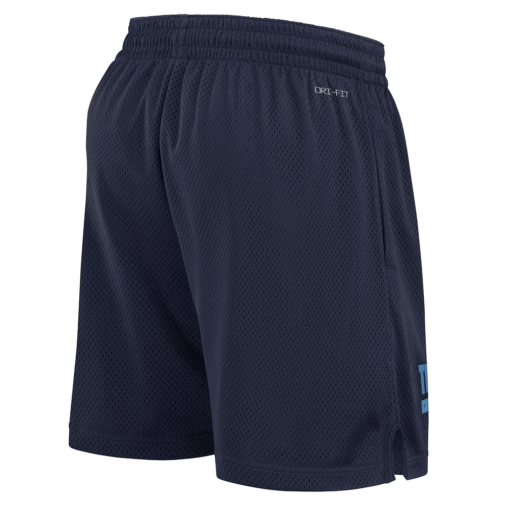 Men's Nike Navy Tennessee Titans 2024 Sideline Performance Mesh Shorts