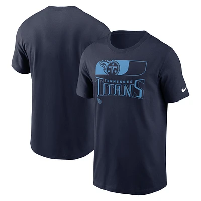 T-shirt essentiel Nike bleu marine Tennessee Titans Air pour hommes