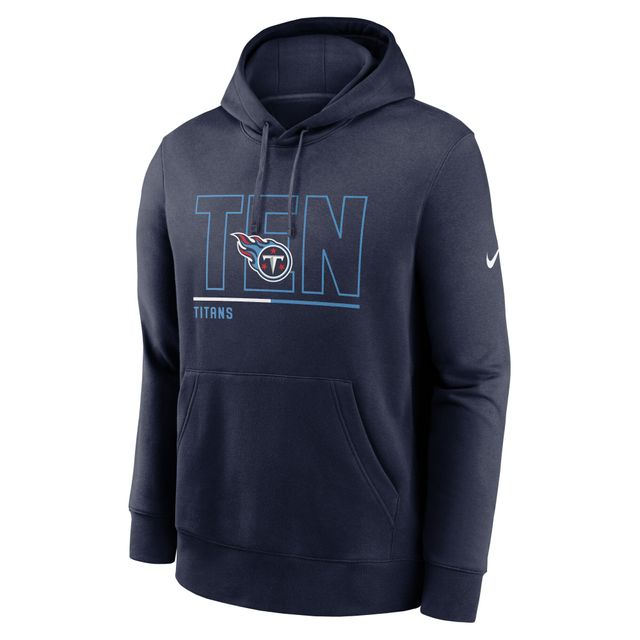 Sweat à capuche en polaire Nike Tennessee Titans City Code Club pour homme, bleu marine