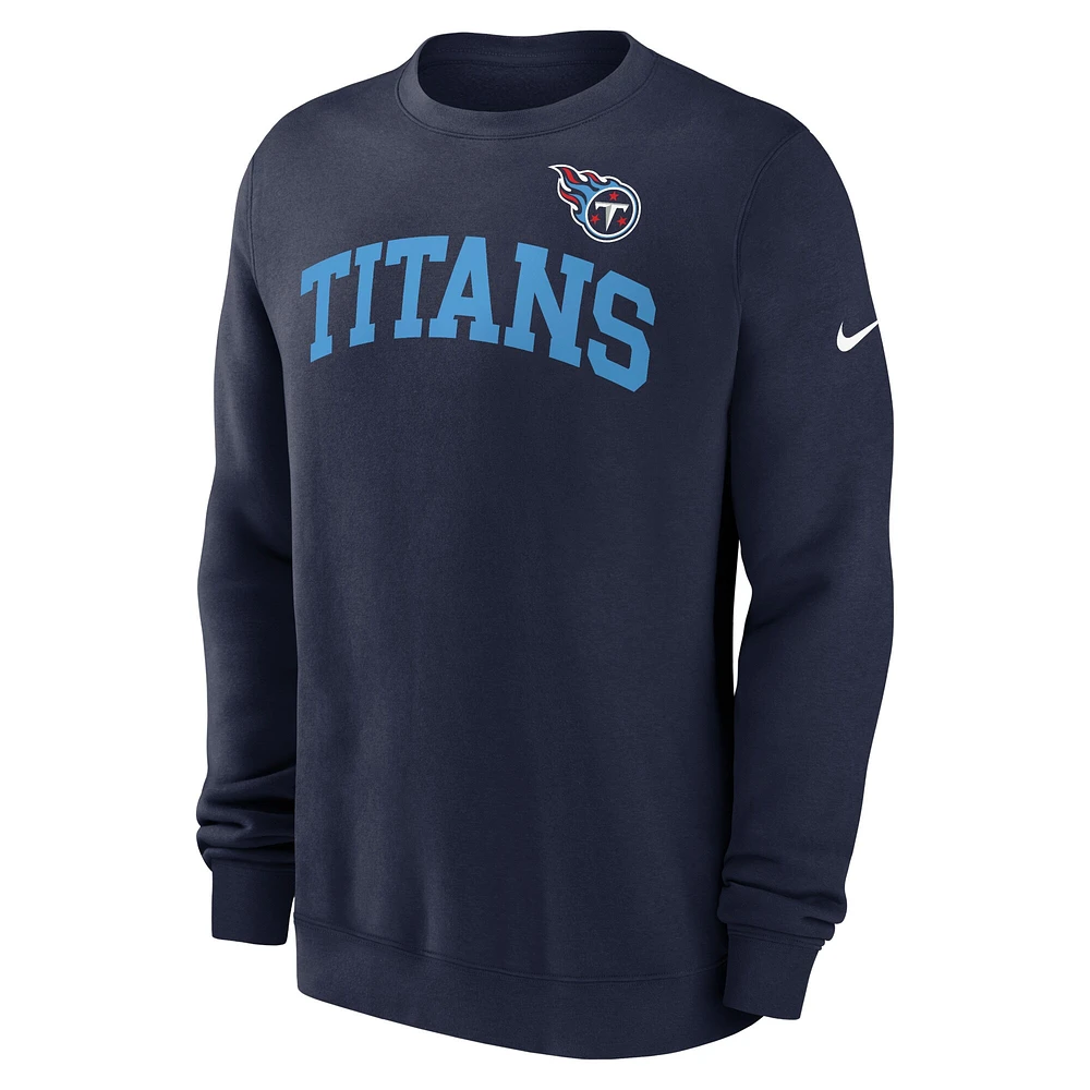 Sweat-shirt à enfiler Nike Tennessee Titans Club bleu marine pour homme