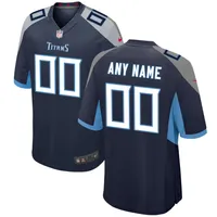 Tennessee Titans Nike Custom Jersey - Navy