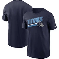 Men's Nike Navy Tennessee Titans Essential Blitz Lockup T-Shirt