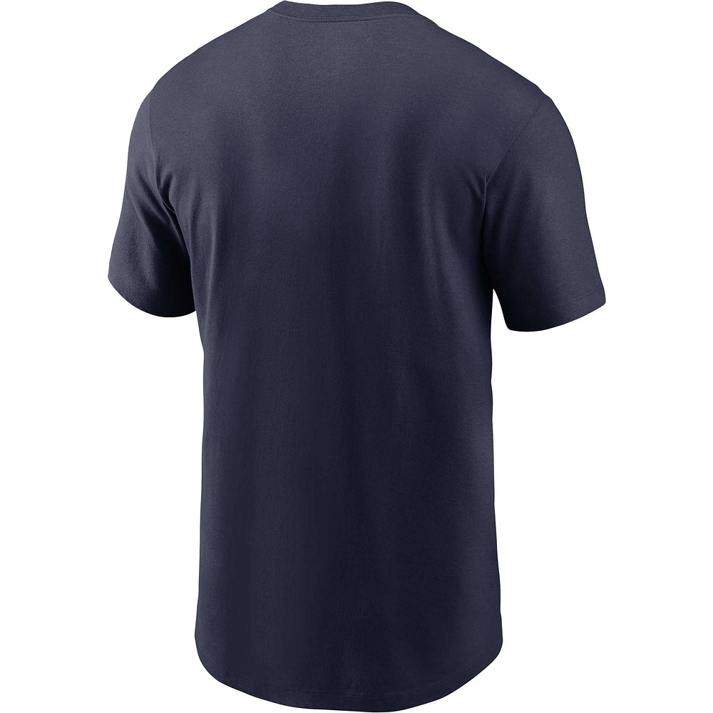 Men's Nike Navy Tennessee Titans Essential Blitz Lockup T-Shirt