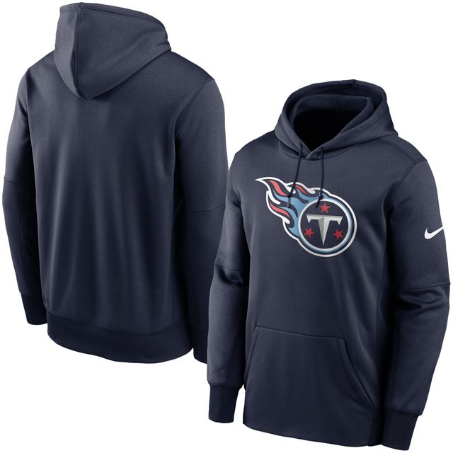 Sweat à capuche Nike pour hommes, bleu marine, Tennessee Titans, Fan Gear, logo principal, Therma Performance