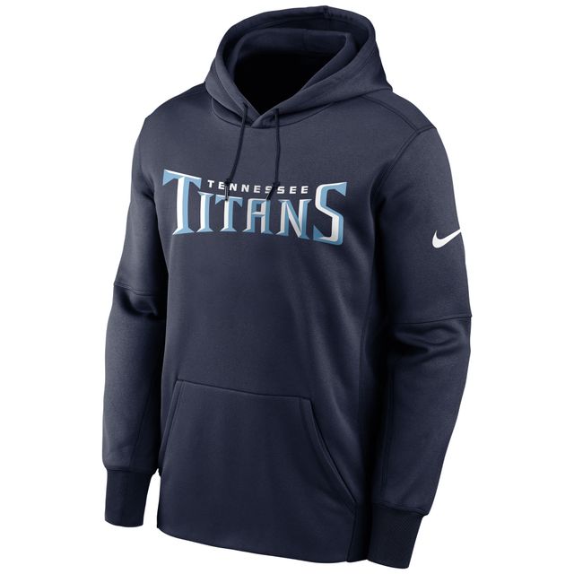 Sweat à capuche Nike Tennessee Titans Fan Gear Wordmark Performance pour homme - Bleu marine