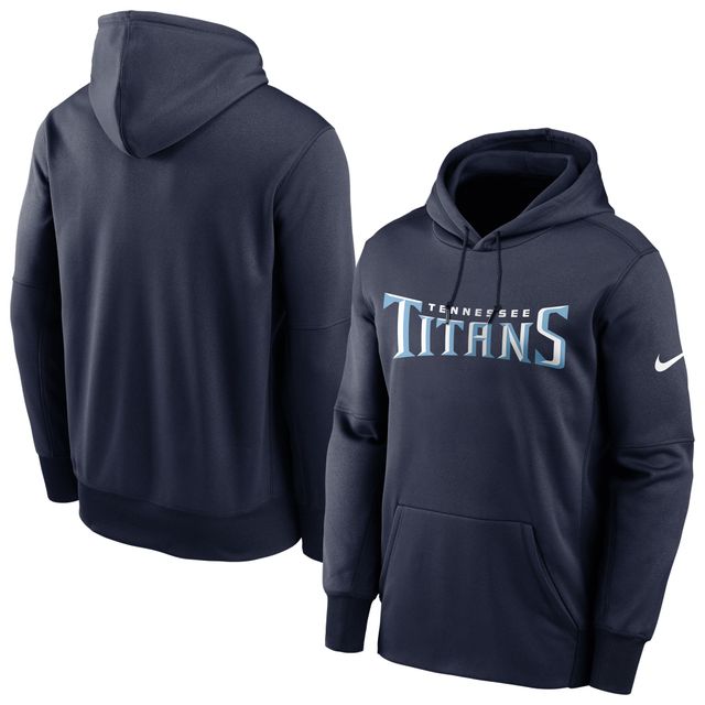 Sweat à capuche Nike Tennessee Titans Fan Gear Wordmark Performance pour homme - Bleu marine