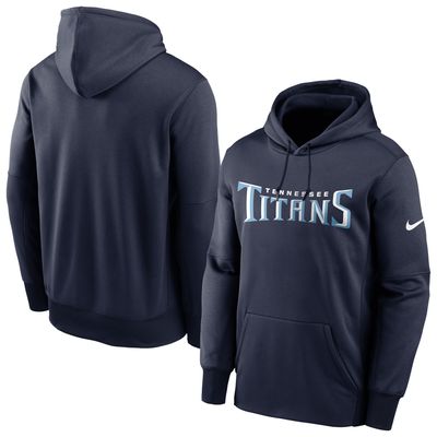 Men's Nike Navy Tennessee Titans Fan Gear Wordmark Performance Pullover Hoodie