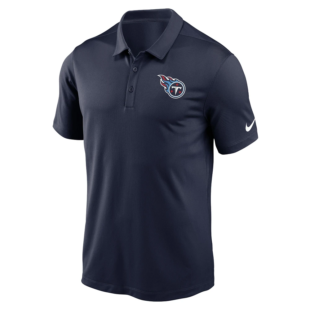 Polo de performance avec logo la franchise Tennessee Titans Nike bleu marine pour homme